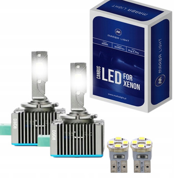 ŻARNIKI D3S XENON BI-XENON LED MARBA LIGHT ORIGINAL WHITE 6000K + GRATIS
