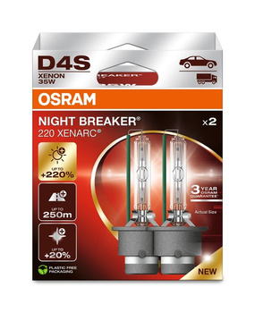ŻARNIKI XENON KSENON D4S OSRAM NIGHT BREAKER LASER XENARC +220% 66240XNN-HCB