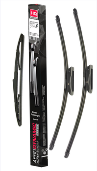 Przód + Tyl‚ Zestaw Wycieraczek do RENAULT Clio III (BR,CR) Cze.2005-Maj.2007